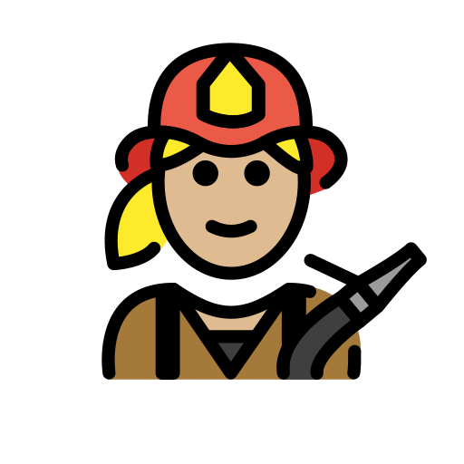 Feuerwehrfrau: Mittelhelle Hautfarbe