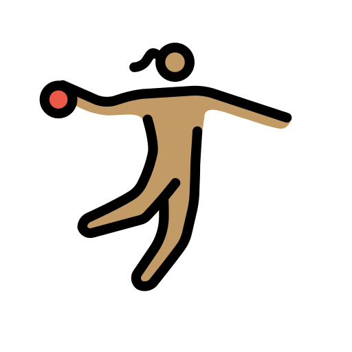 Handballspielerin: Mittlere Hautfarbe