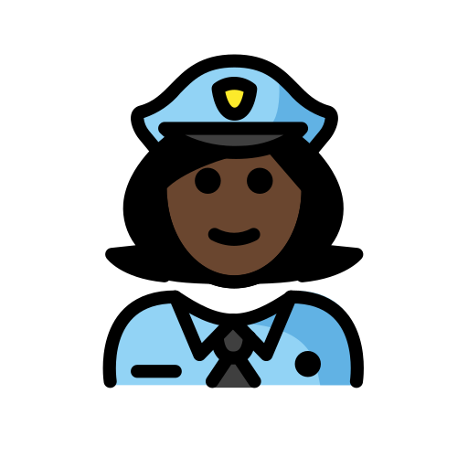 Polizistin: Dunkle Hautfarbe