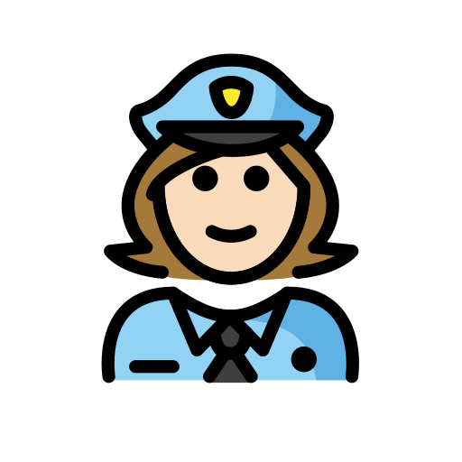 Polizistin: Helle Hautfarbe