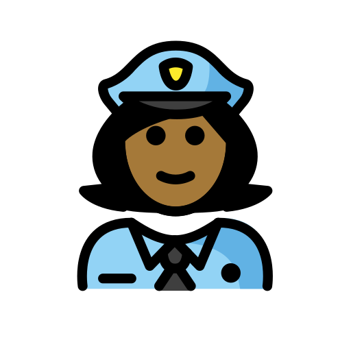 Polizistin: Mitteldunkle Hautfarbe