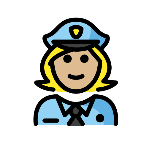 Polizistin: Mittelhelle Hautfarbe