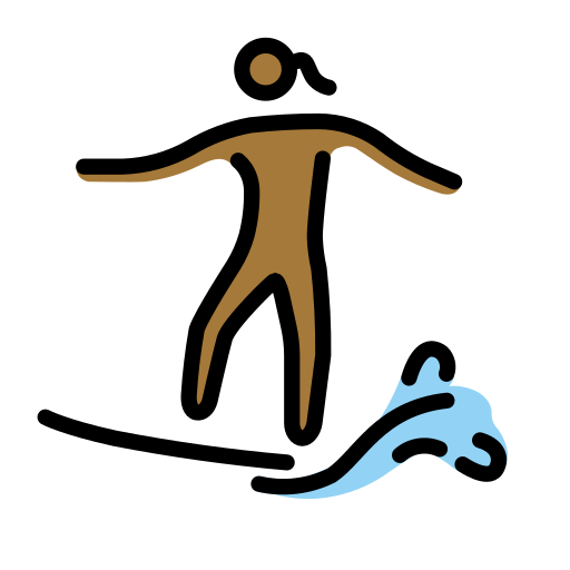 Surferin: Mitteldunkle Hautfarbe