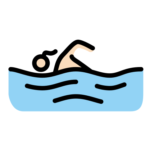 Schwimmerin: Helle Hautfarbe