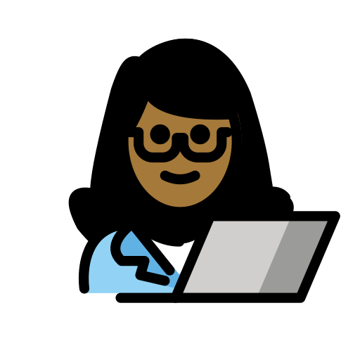 IT-Expertin: Mitteldunkle Hautfarbe