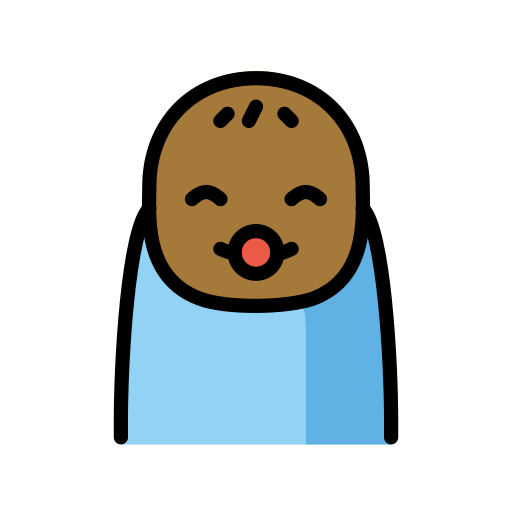 Младенец: темный тон кожи для OpenMoji 15.1