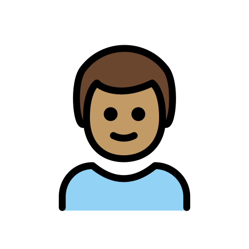 Мальчик: средний тон кожи для OpenMoji 15.1
