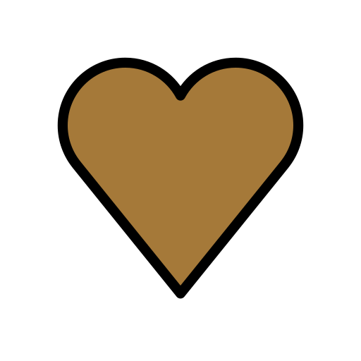 Коричневое сердце для OpenMoji 15.1