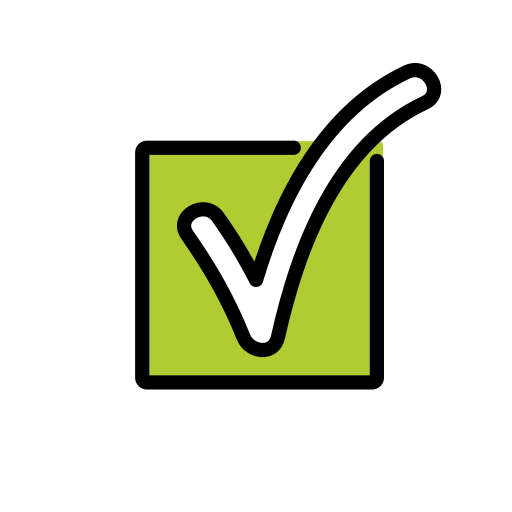 Біла галочка для OpenMoji 15.1