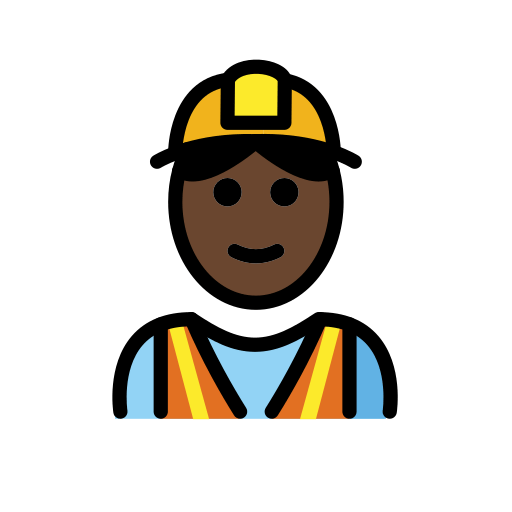 Строитель: очень темный тон кожи для OpenMoji 15.1