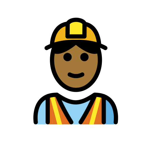 Будівельник: темний тон шкіри для OpenMoji 15.1