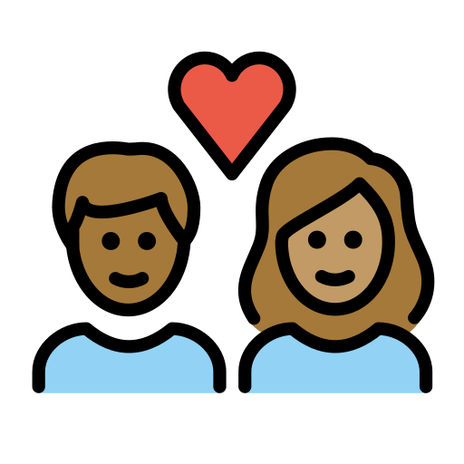 Закохана пара: дорослий дорослий темний тон шкіри середній тон шкіри для OpenMoji 15.1