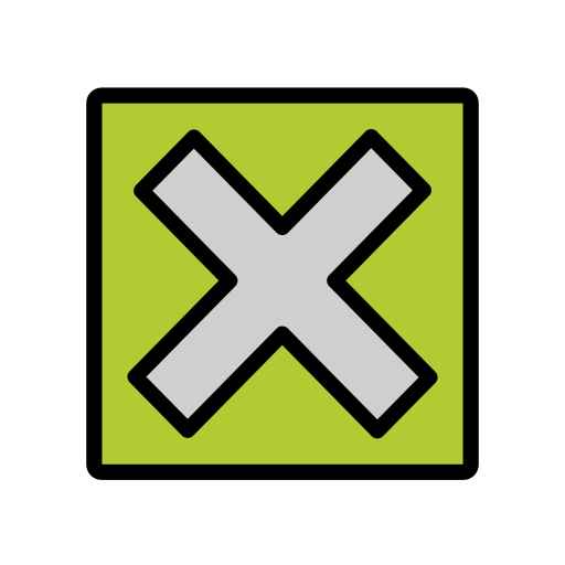 Кнопка з хрестиком для OpenMoji 15.1