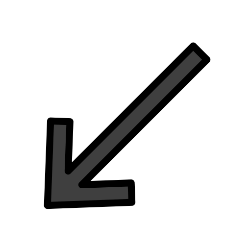 Стрелка влево-вниз для OpenMoji 15.1