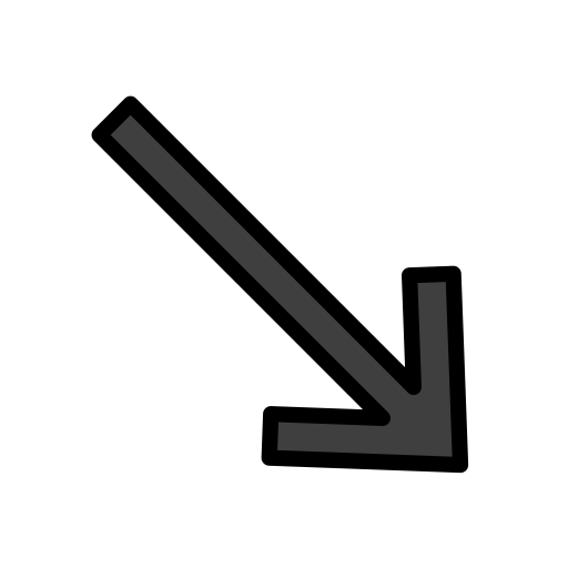 Стрелка вправо-вниз для OpenMoji 15.1