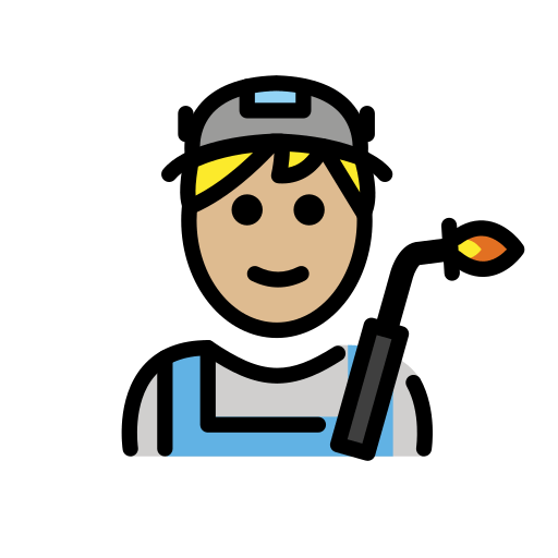 Робочий: світлий тон шкіри для OpenMoji 15.1