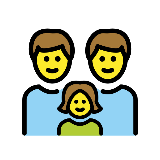 Сім'я: чоловік чоловік дівчинка для OpenMoji 15.1