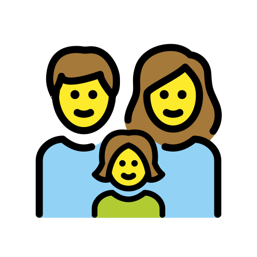 Сім'я: чоловік жінка дівчинка для OpenMoji 15.1