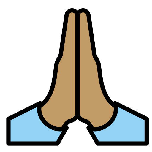 Складені руки: середній тон шкіри для OpenMoji 15.1