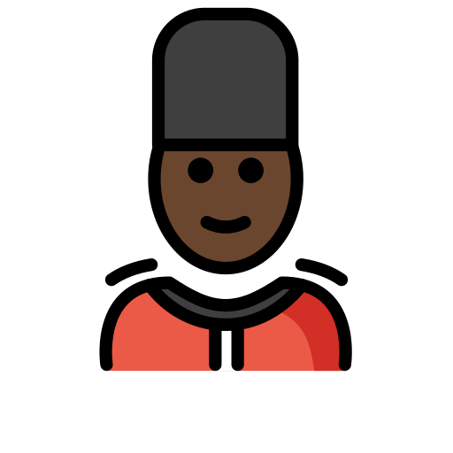 Гвардеец: очень темный тон кожи для OpenMoji 15.1