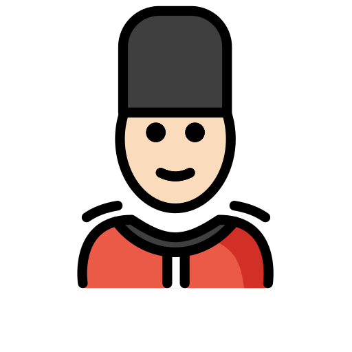 Гвардієць: дуже світлий тон шкіри для OpenMoji 15.1