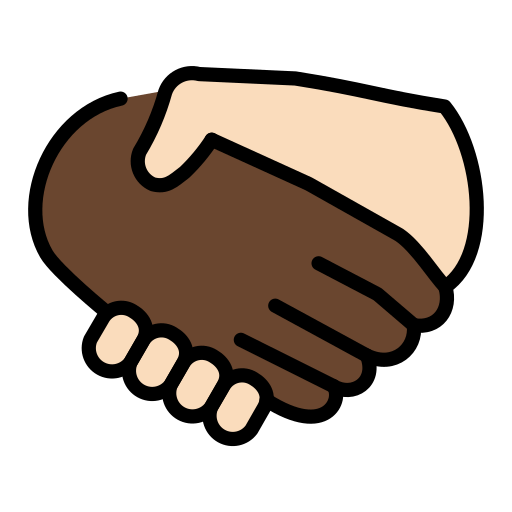 Рукостискання: дуже темний тон шкіри дуже світлий тон шкіри для OpenMoji 15.1