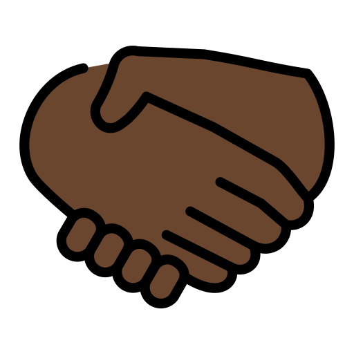 Рукостискання: дуже темний тон шкіри для OpenMoji 15.1