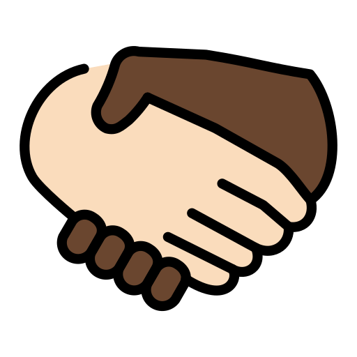 Рукостискання: дуже світлий тон шкіри дуже темний тон шкіри для OpenMoji 15.1