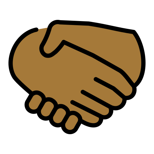 Рукопожатие: темный тон кожи для OpenMoji 15.1