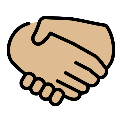 Рукостискання: світлий тон шкіри для OpenMoji 15.1