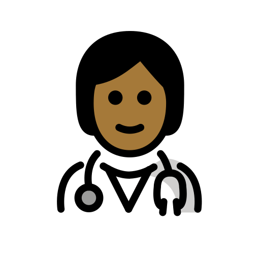 Медицинский работник: темный тон кожи для OpenMoji 15.1