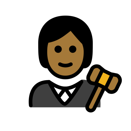 Суддя: темний тон шкіри для OpenMoji 15.1