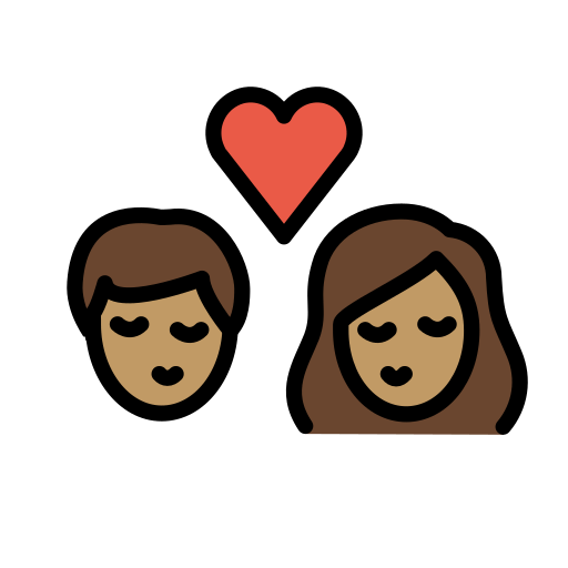 Поцілунок: середній тон шкіри для OpenMoji 15.1