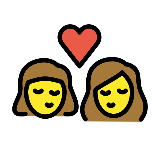 Поцелуй: женщина женщина для OpenMoji 15.1