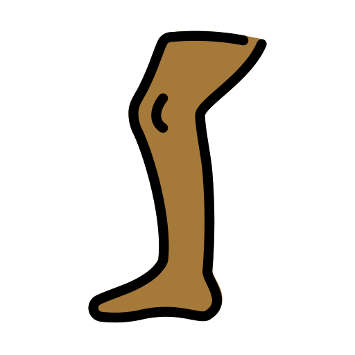 Нога: темний тон шкіри для OpenMoji 15.1