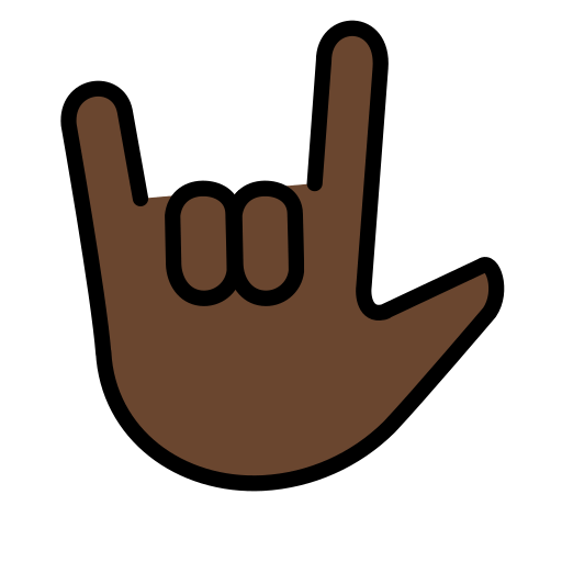 Я-тебе-люблю: дуже темний тон шкіри для OpenMoji 15.1