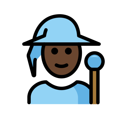 Маг: очень темный тон кожи для OpenMoji 15.1