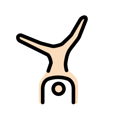 Акробат: дуже світлий тон шкіри для OpenMoji 15.1