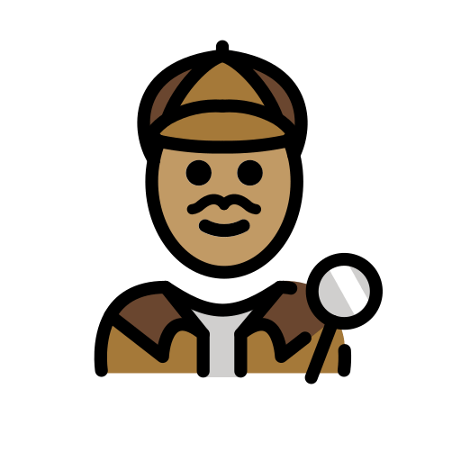 Мужчина-детектив: средний тон кожи для OpenMoji 15.1