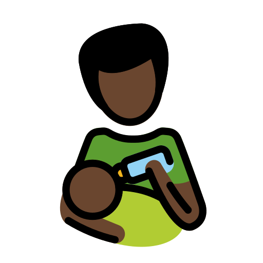 Годуючий чоловік: дуже темний тон шкіри для OpenMoji 15.1