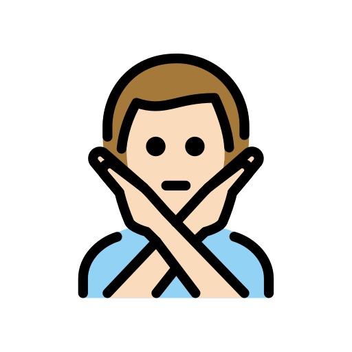 Мужчина против: очень светлый тон кожи для OpenMoji 15.1