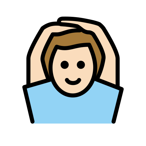 Чоловік за: дуже світлий тон шкіри для OpenMoji 15.1