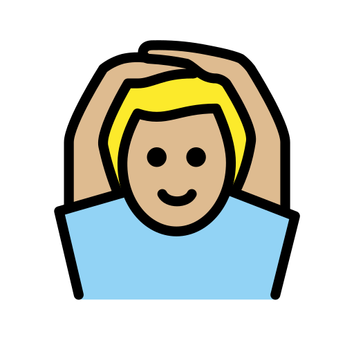 Чоловік за: світлий тон шкіри для OpenMoji 15.1