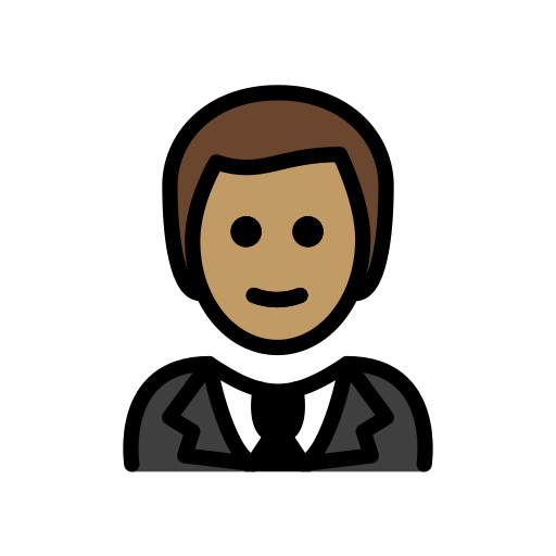 Мужчина в смокинге: средний тон кожи для OpenMoji 15.1