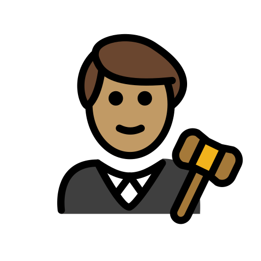 Мужчина-судья: средний тон кожи для OpenMoji 15.1