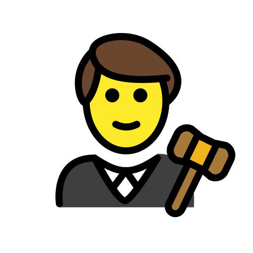 Мужчина-судья для OpenMoji 15.1