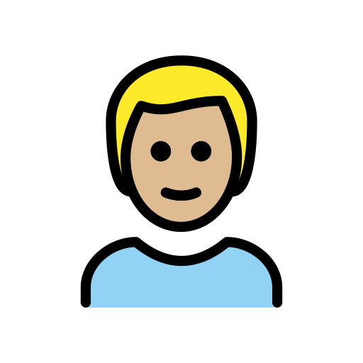 Чоловік: світлий тон шкіри для OpenMoji 15.1
