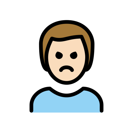 Ображений чоловік: Дуже світлий тон шкіри для OpenMoji 15.1