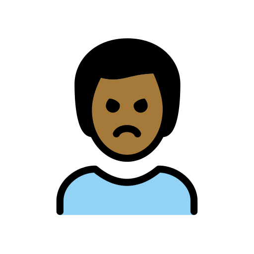 Ображений чоловік: темний тон шкіри для OpenMoji 15.1