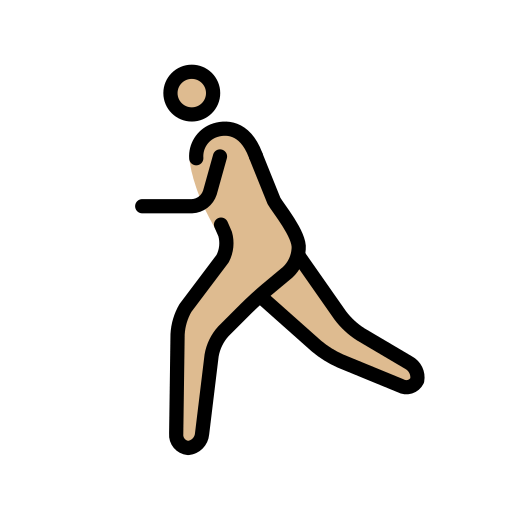 Чоловік біжить: світлий тон шкіри для OpenMoji 15.1